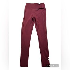 Adidas Burgundy Workout Leggings